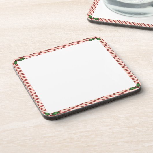 キャンディ・ケーンフレームのコルクのコースター コースター (左側)