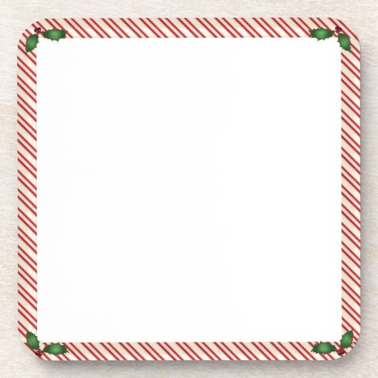 キャンディ・ケーンフレームのコルクのコースター コースター (正面)