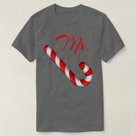 キャンディ・ケーン氏のミセスメリーと明るい赤と白M Tシャツ (デザイン正面)