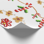 キャンディ・ケーン、弓写真の光沢の包装紙 ラッピングペーパー (角)