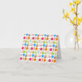 キャンディ&スイーツパターンノテカード カード (黄色い花)