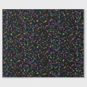 キャンディ スプリンクルとバブル ラッピングペーパー (フラット)