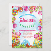 キャンディ·ドリームズ·バースデー·パーティー 招待状 (正面)