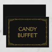 キャンディ・バッフェ" アートデコスタイル ウェディングサイン ゴールドデコ (正面/裏面)