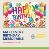 キャンディ&バルーンハッピーバースデー 横断幕