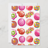 キャンディ バースデー インビテーション スウィート ワン パーティー (裏面)