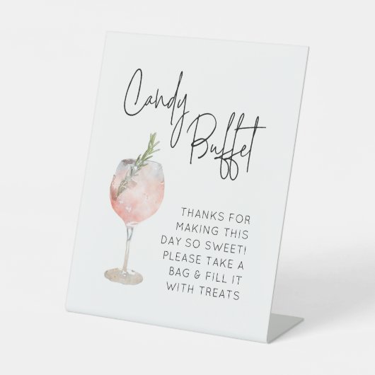 キャンディ・ビュッフェ結婚ーのサイン、誕生日グラードパーティー 台座サイン (正面)