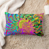 キャンディ・フラク鮮やかタルサイケデリックのように ランバークッション (ブランケット)