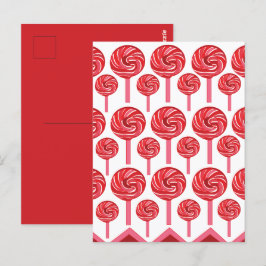 キャンディ ロリポップ スイート キャンディ ロリポップ パーティー ポストカード