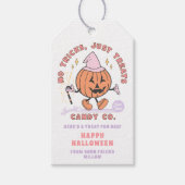 キャンディCoハロウィン不気味を扱うトリックなし ギフトタグ (正面)