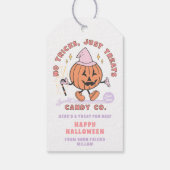 キャンディCoハロウィン不気味を扱うトリックなし ギフトタグ (裏面)