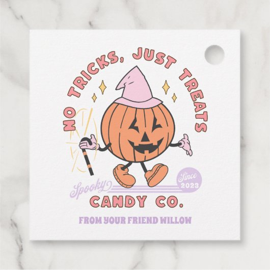 キャンディCoハロウィン不気味を扱うトリックなし フェイバータグ (裏面)