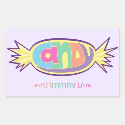 キャンディmmmスタンプ 長方形シール (正面)