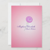 キャンディSweet sixteen誕生日スイカダークピンク 招待状 (裏面)