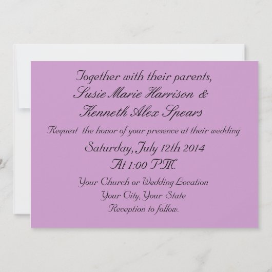 キャンデカラフルィ 招待状 (裏面)