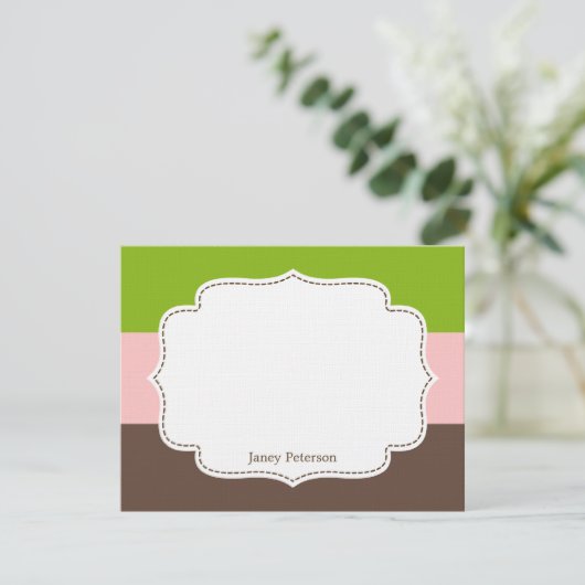 キャンデストライプィーサンキューカード/ノートカード 招待状 (スタンド正面)