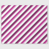 キャンデストライプィーズパープル&ピンクラッピング紙 ラッピングペーパー (フラット)