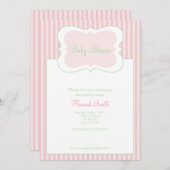 キャンデストライプィー-ベビーシャワーGP 招待状 (正面/裏面)