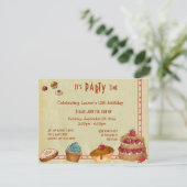 キャンデーおよび甘い御馳走パーティーの招待 招待状 (スタンド正面)