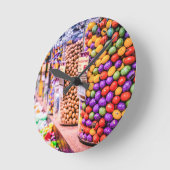 キャンデーのクラッシュ ラウンド壁時計 (傾斜)