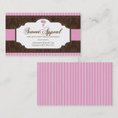 キャンデーのケイタリングビジネスカード-カスタムなモノグラム 名刺 (正面/裏面)