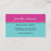 キャンデーのケイタリングビジネスカード 名刺 (裏面)