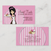 キャンデーのケイタリングビジネスカード 名刺 (正面/裏面)