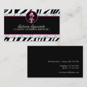 キャンデーのケイタリングビジネスカード 名刺 (正面/裏面)