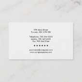 キャンデーのケイタリングビジネスカード 名刺 (裏面)