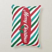 キャンデーのストライプなレトロのクリスマスのアクセントの枕 アクセントクッション (裏面(縦))