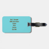 キャンデーのストライプなヴィンテージのモノグラム ラゲッジタグ (裏面横)