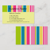 キャンデーのストライプな名刺 名刺 (正面/裏面)