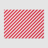 キャンデーのストライプの赤いクリスマスの休日のティッシュペーパー 薄葉紙 (正面)