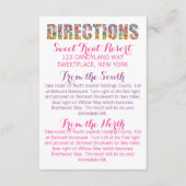 キャンデーのテーマの方向カード エンクロージャーカード (正面)