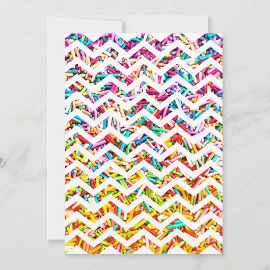 キャンデーのテーマの第2誕生会は青を振りかけます 招待状 (裏面)