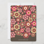 キャンデーのデイジーの花の開花のベビーシャワーの招待 招待状 (裏面)