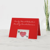 キャンデーのハートのバレンタインデーカード シーズンカード (裏面)