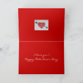 キャンデーのハートのバレンタインデーカード シーズンカード (内部)