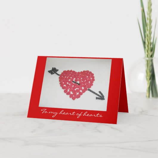 キャンデーのハートのバレンタインデーカード シーズンカード (正面)