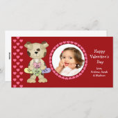 キャンデーのハートのバレンタインデー シーズンカード (正面/裏面)