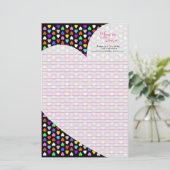 キャンデーのハートの文房具 便箋 (スタンド正面)