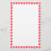 キャンデーのバレンタインのハートの文房具 便箋 (正面)