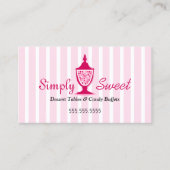 キャンデーのビュッフェおよびデザートのテーブル 名刺 (正面)