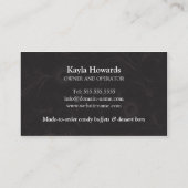 キャンデーのビュッフェおよびデザートのテーブル 名刺 (裏面)