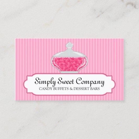 キャンデーのビュッフェおよびデザートのバー 名刺 (正面)