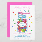 キャンデーのメーソンジャーのSweet sixteenの招待状 招待状 (正面/裏面)