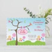 キャンデーの土地の甘い店のバースデーパーティ招待状 招待状 (スタンド正面)