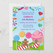 キャンデーの土地の誕生日の招待状 招待状 (正面)