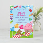 キャンデーの土地の誕生日の招待状 招待状 (スタンド正面)