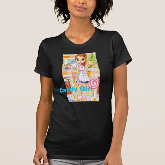 キャンデーの女の子 Tシャツ (正面)